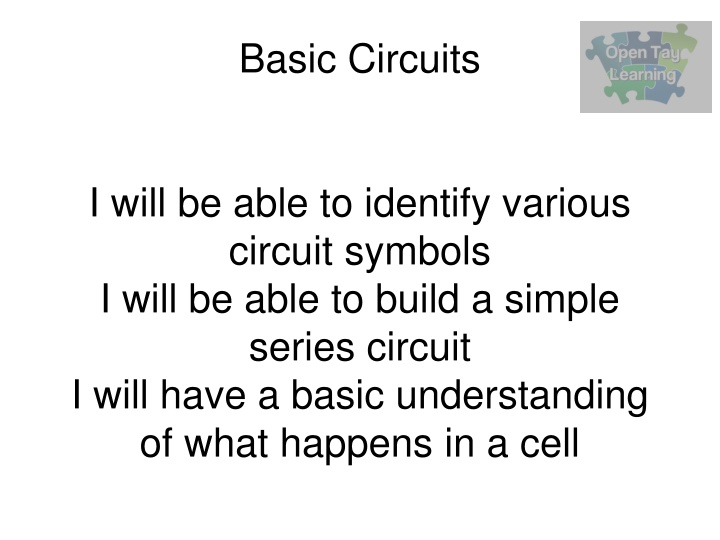 Basic Circuits and Circuit Symbols