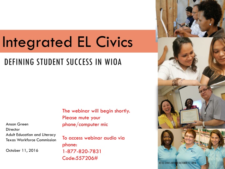 Defining Student Success in WIOA Webinar Overview