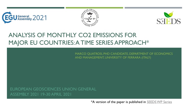 Analysis of Monthly CO2 Emissions in EU Countries: A Time Series Approach