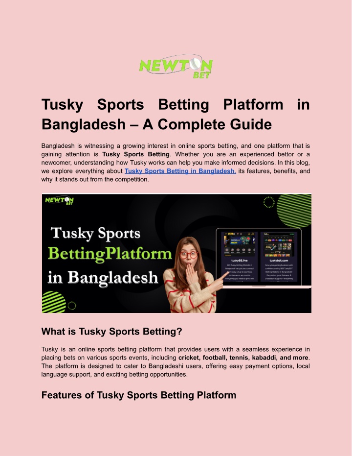 tusky sports betting platform in bangladesh n.w