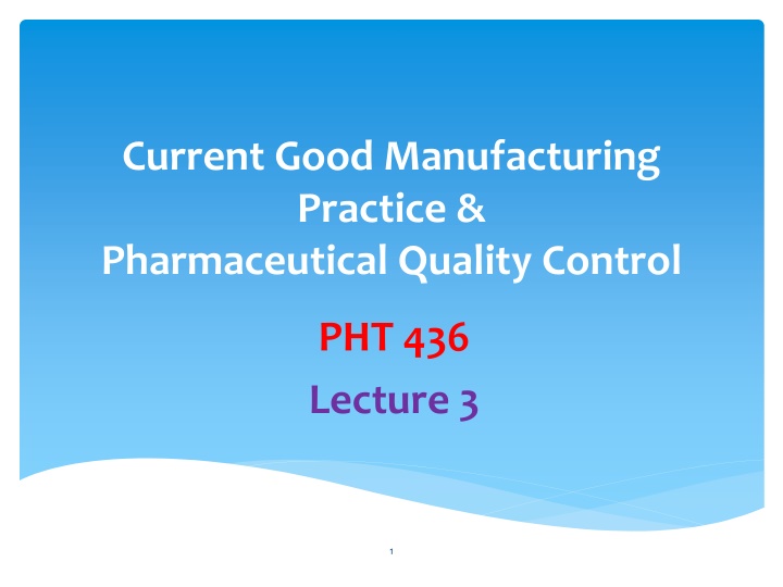 Importance of People in CGMP Compliance