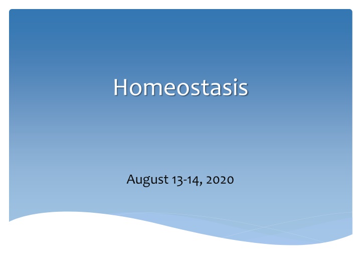 Homeostasis: The Dynamic Regulation of Internal Conditions