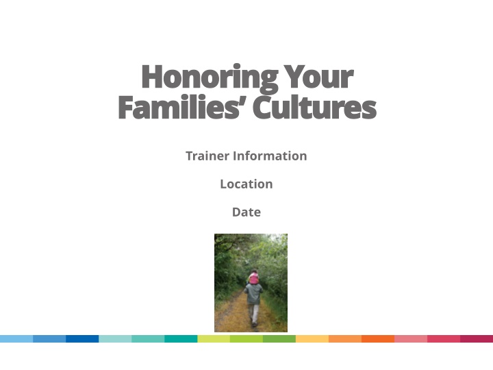 Honoring Your Family's Cultures Workshop