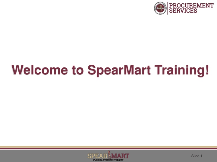 Welcome to SpearMart Training Agenda