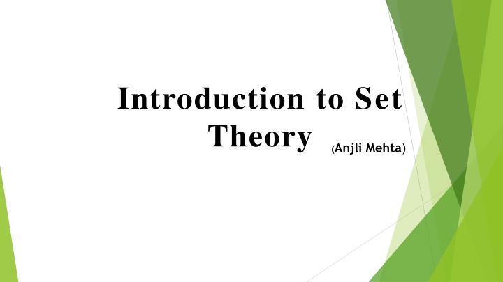 Introduction to Set Theory Basics