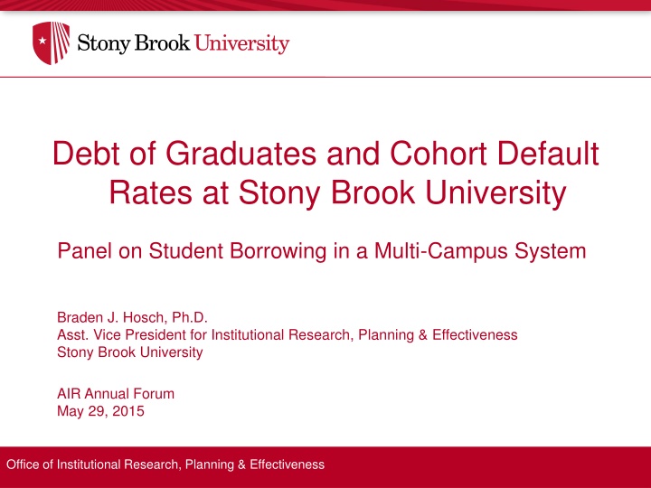 Debt Affordability Study Overview and Ratios Analysis