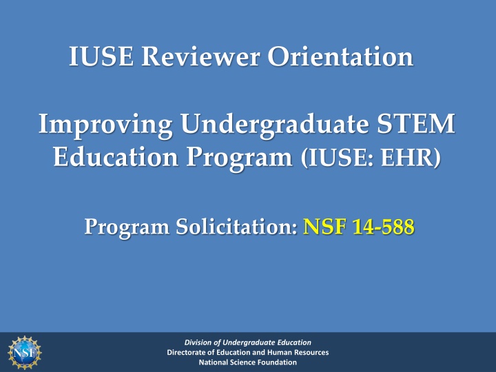 Enhancing Undergraduate STEM Education Program