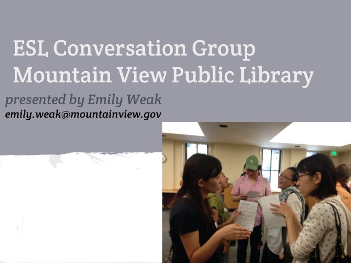 ESL Conversation Group at Mountain View Public Library