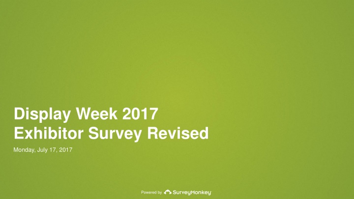 Display Week 2017 Exhibitor Survey