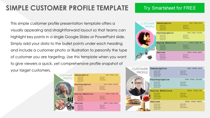 Simple Customer Profile Presentation Template