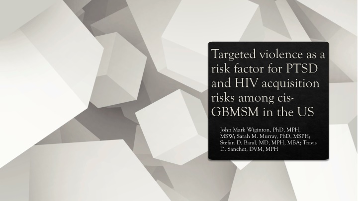 Targeted Violence as a Risk Factor for PTSD and HIV Among Cis-GBMSM in the US