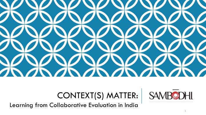 Learning from Collaborative Evaluation in India