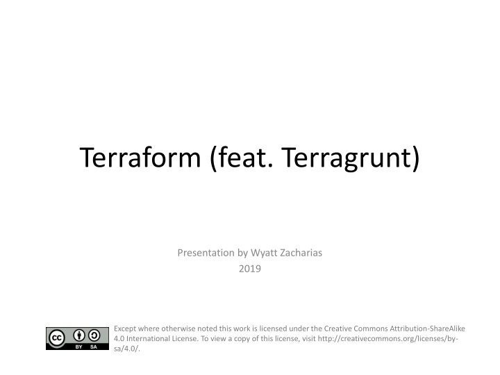 Terraform (feat. Terragrunt)