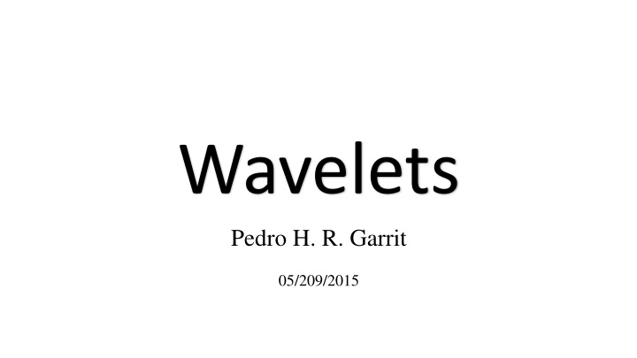 Wavelets