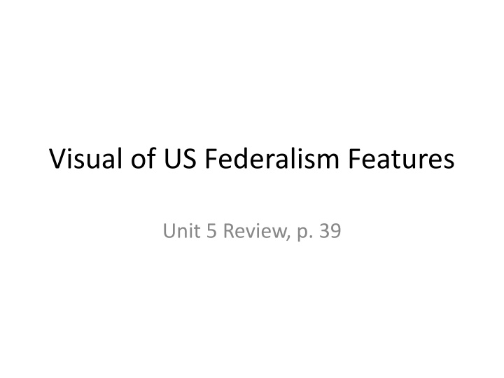 US Federalism Features Review