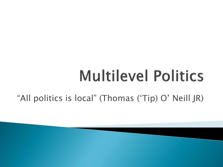Geopolitics and Multilevel Governance