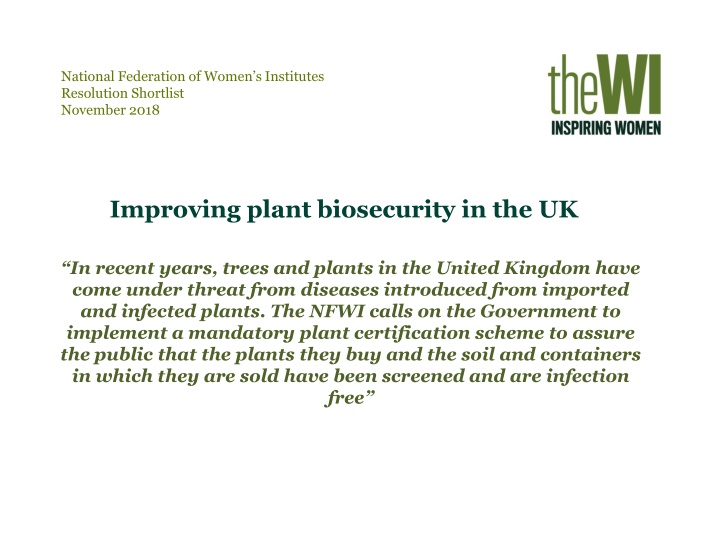 Improving plant biosecurity in the UK