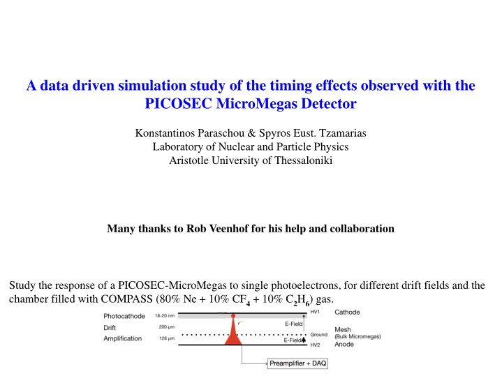 Timing Effects in PICOSEC-MicroMegas Detector Study
