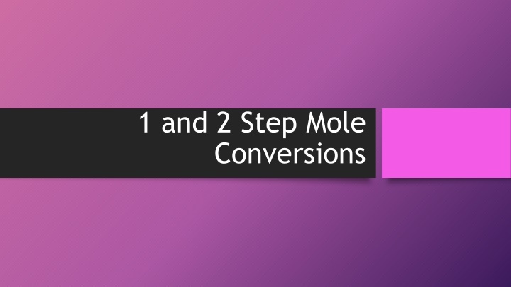 Mole Conversions Guide