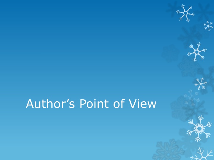 Author’s Point of View