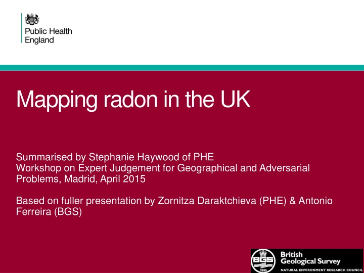 Overview of Radon Levels and Measurements in the UK