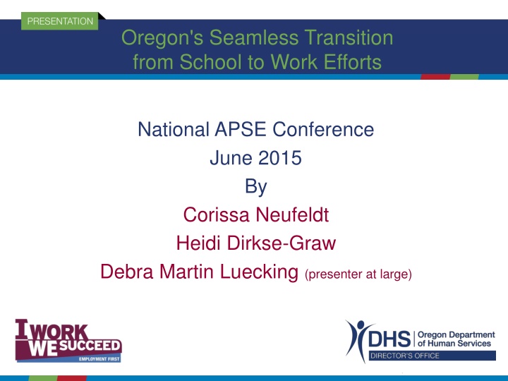 Oregon's Seamless Transition from School to Work