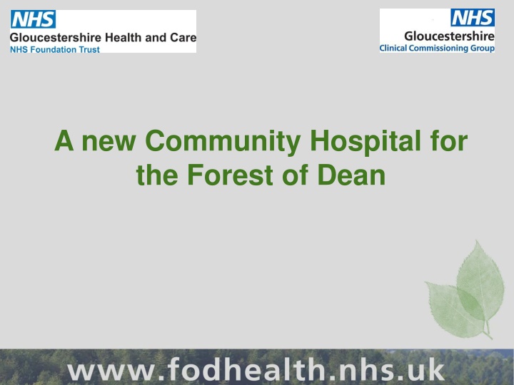 A new Community Hospital for  the Forest of Dean