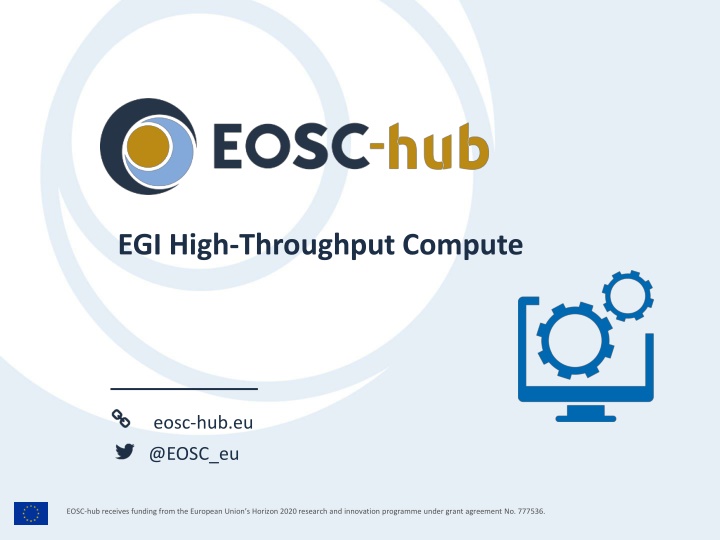 High-Throughput Computing Hub for EOSC