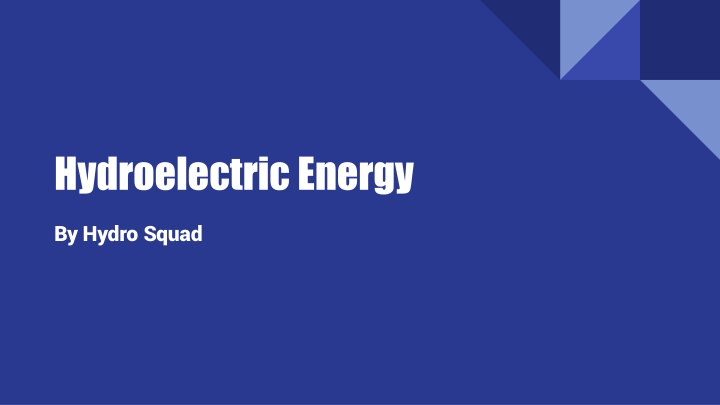 Hydroelectric Energy