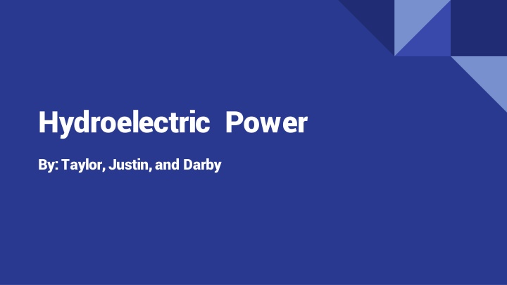 Hydroelectric  Power