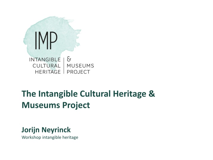 Intangible Cultural Heritage Museums Project
