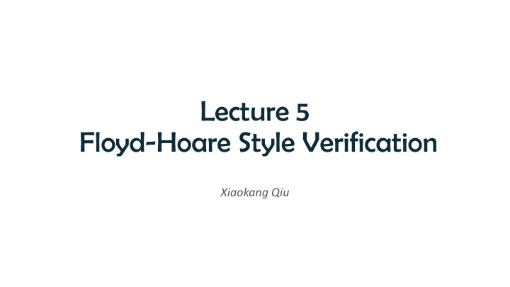 A New Approach to Program Verification