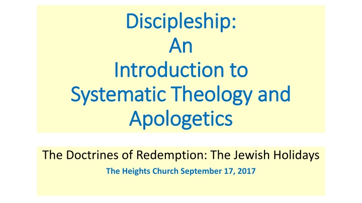 Old Testament Sacrificial System: Yom Kippur Service