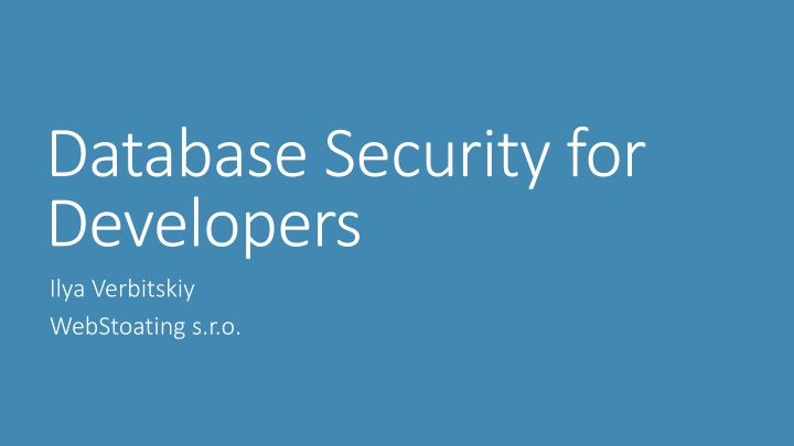 Database Security Best Practices and Common Vulnerabilities