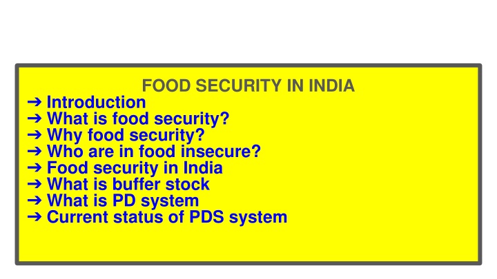 Food Security in India: Understanding Essential Dimensions and Challenges