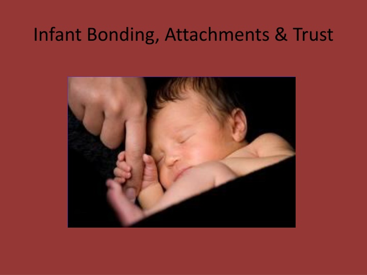 Infant Bonding and Trust Exploration