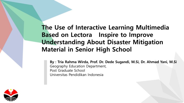 Interactive Multimedia for Disaster Mitigation in High School