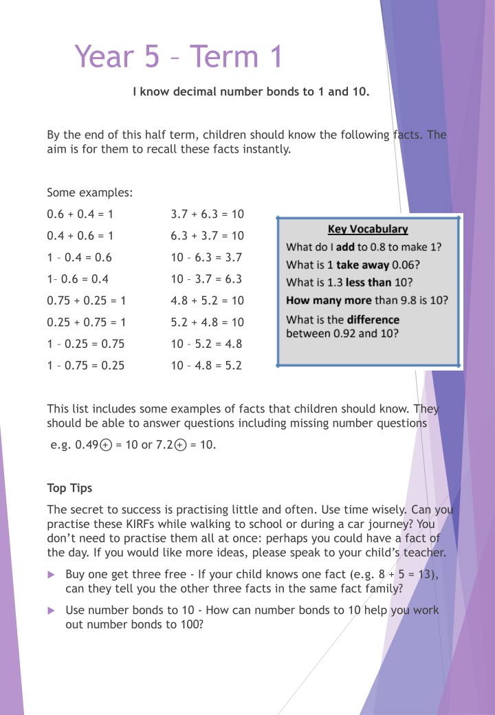 Developing Number Skills in Year 5