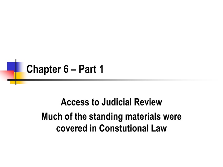 Access to Judicial Review in Constitutional Law