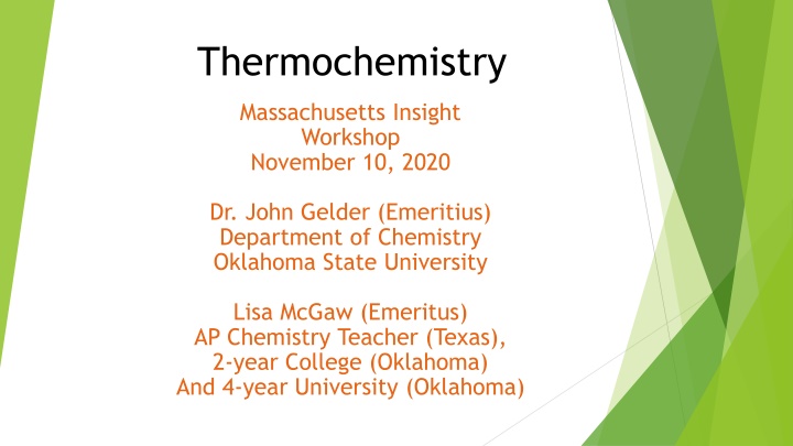 Thermochemistry Workshop: Understanding Heat Transfer