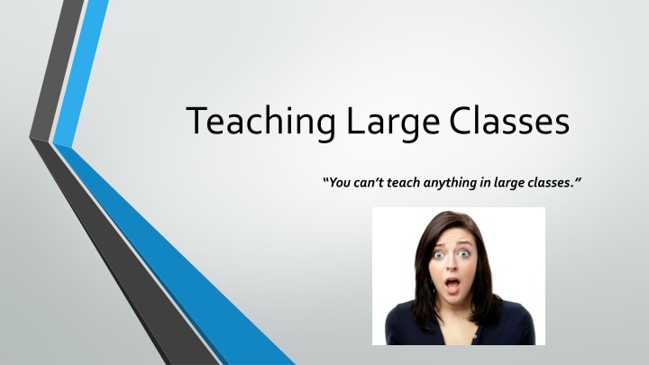 Teaching Large Classes