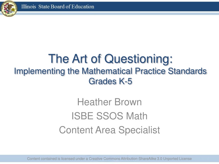 Implementing Mathematical Practice Standards in K-5