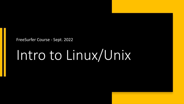 Intro to Linux/Unix