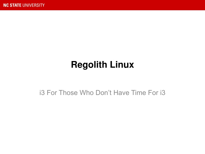 Regolith Linux