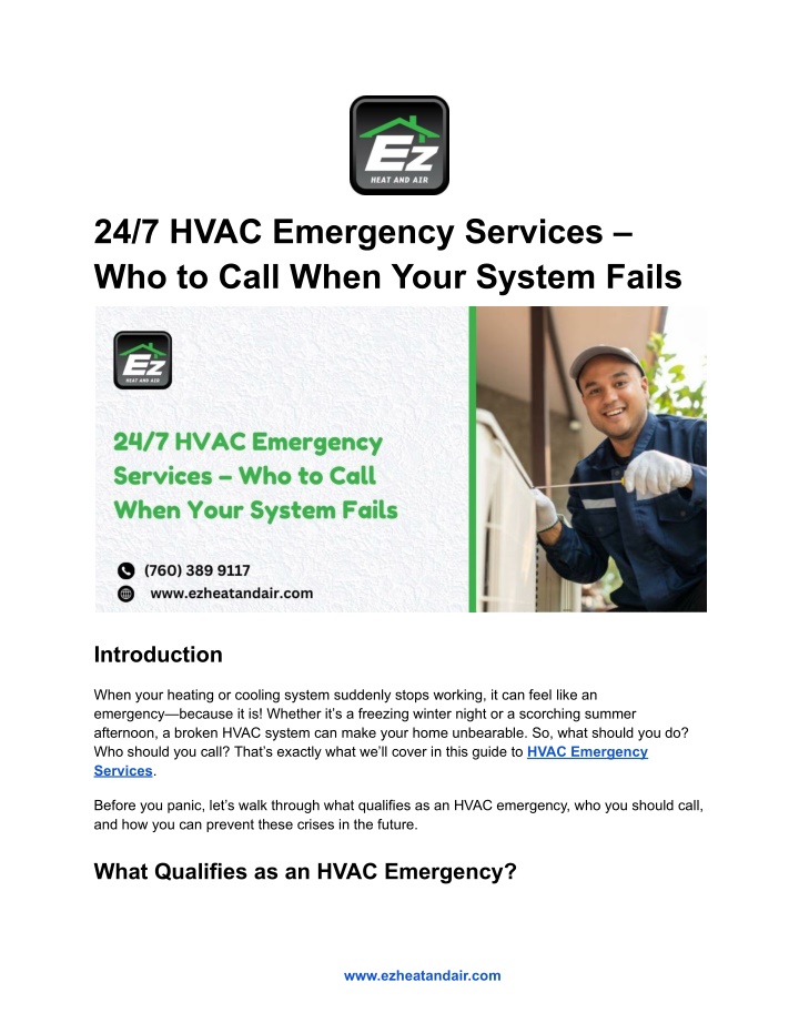 24 7 hvac emergency services who to call when n.w