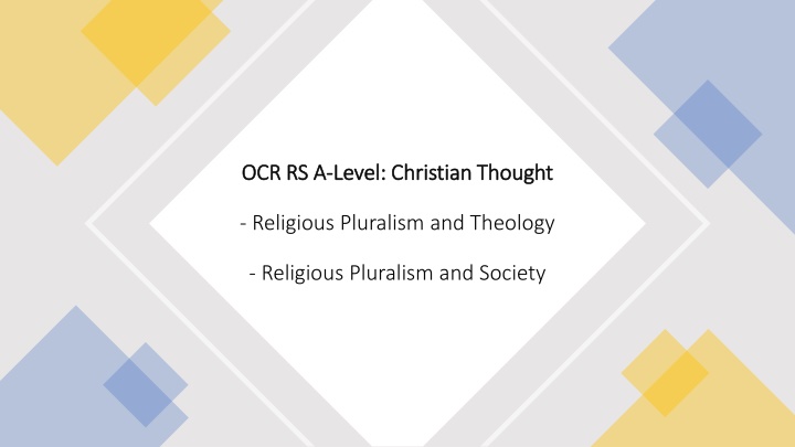 Inter-faith Dialogue and Religious Pluralism