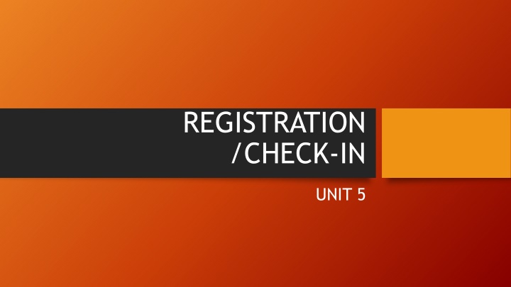 Hotel Check-In Process