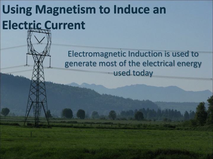 Electromagnetic Induction in Generating Electrical Energy