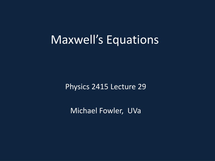 Maxwell's Equations and Spherical Currents