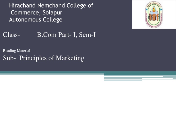 Introduction to Principles of Marketing